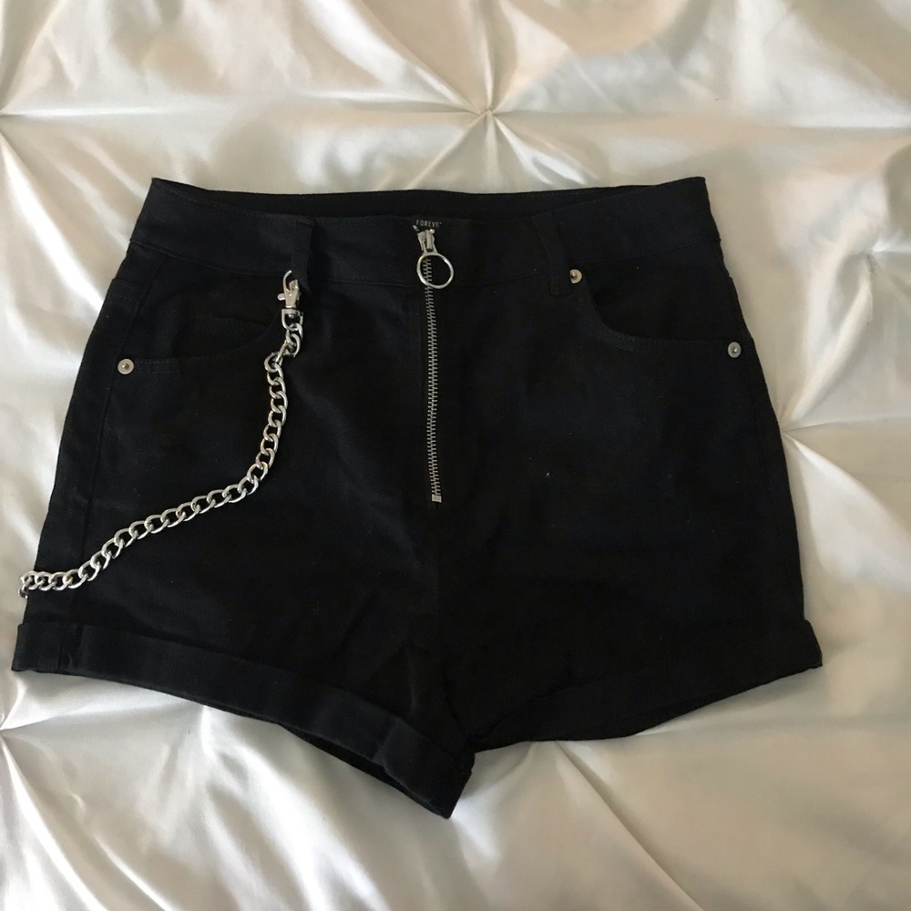 black shorts